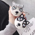 Wholesale Cute Design Cartoon Silicone Cover Skin for Airpod (1 / 2) Charging Case (Husky Black)